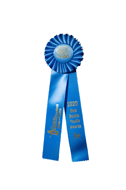 close up of an award