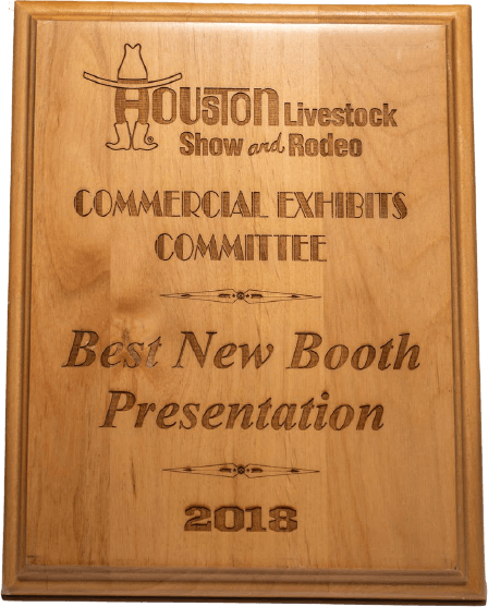 close up of an award