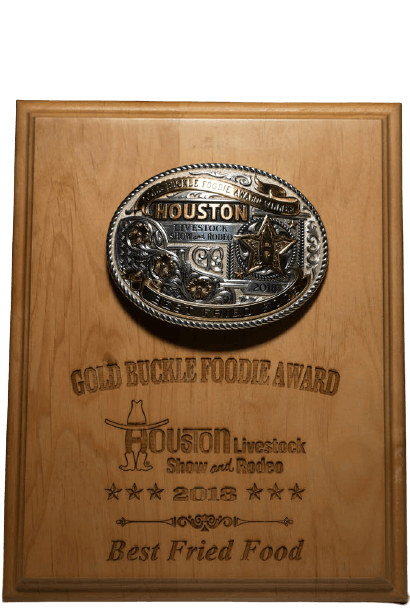close up of an award