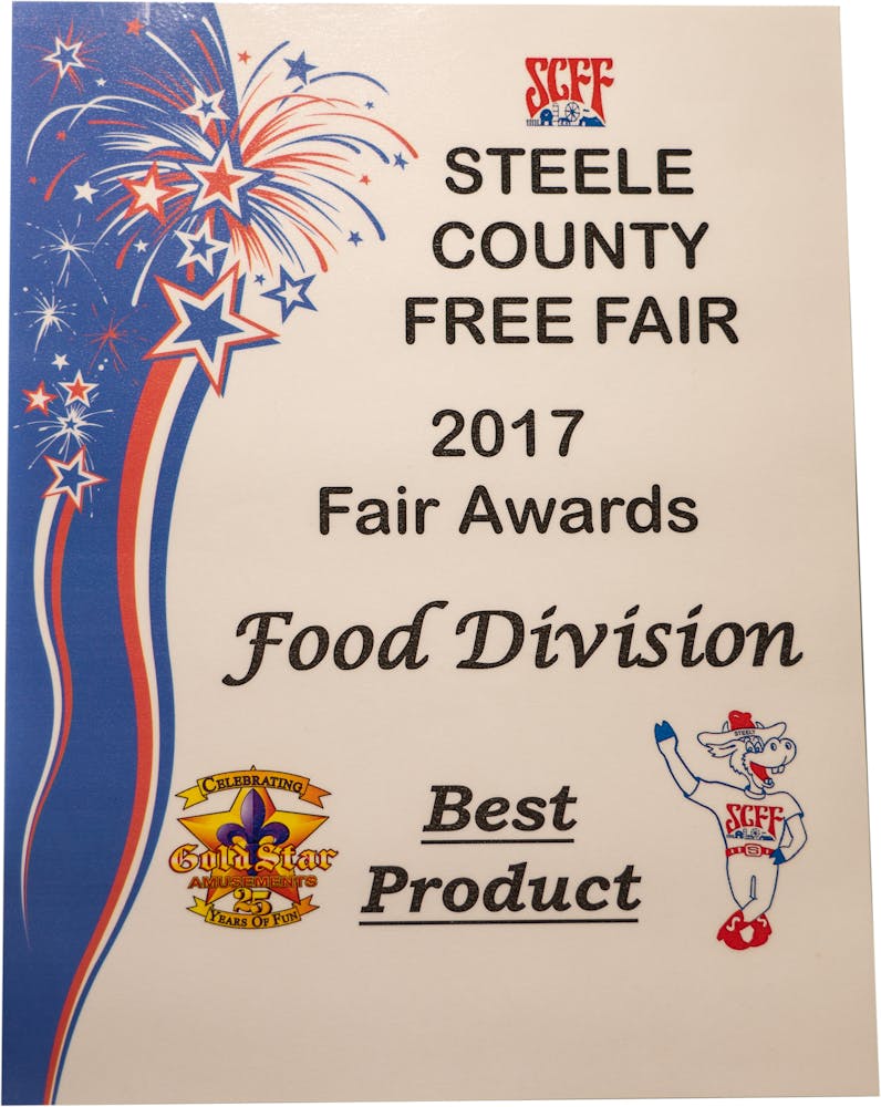 close up of an award