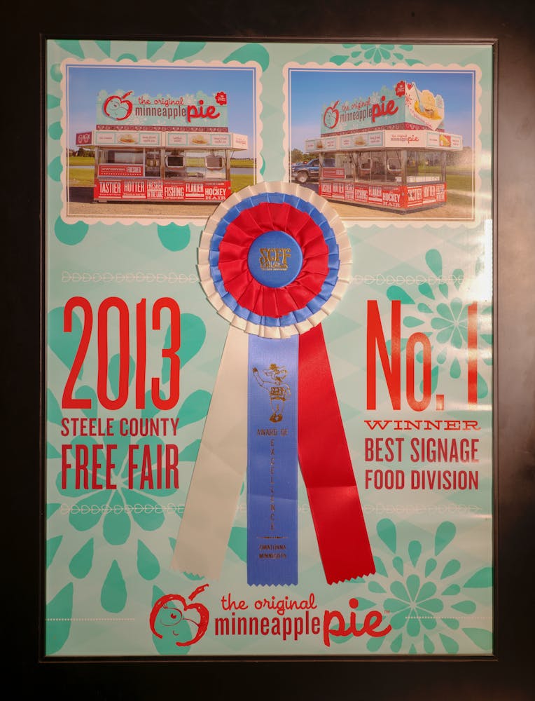 close up of an award