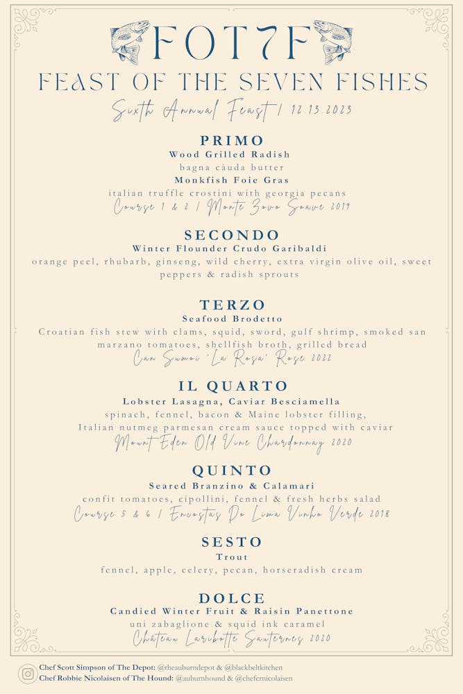 Sixth Annual Feast of the Seven Fishes | The Depot