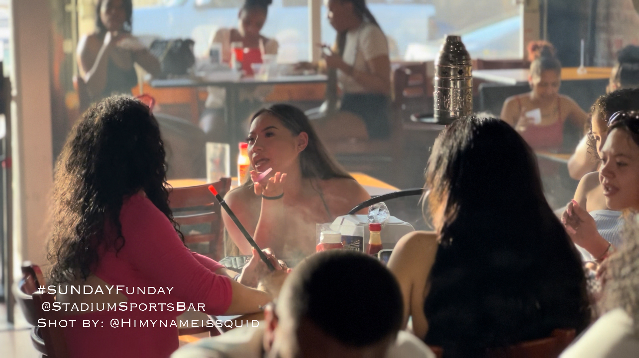 a group of people looking at each other