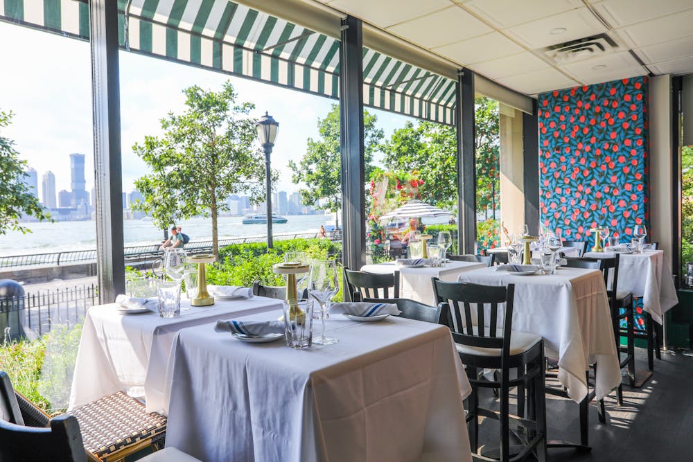 Mezze on the River - Restaurant Interior Dining Area Hudson River Views