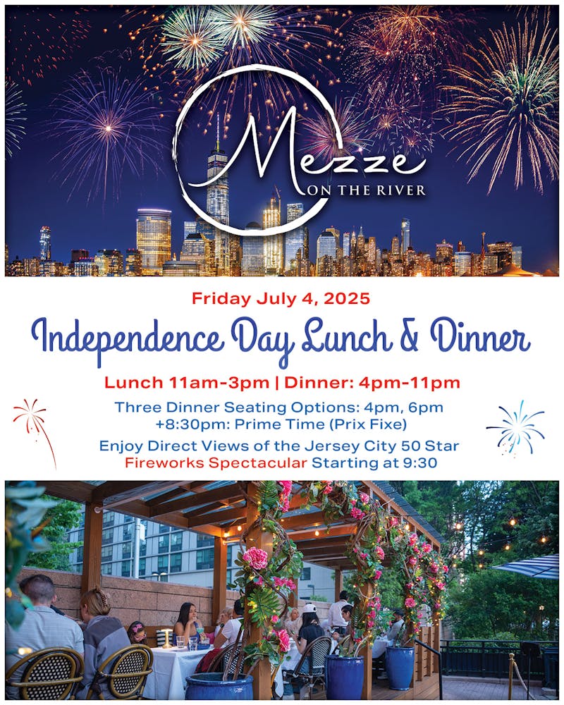 Mezze on the River July 4th Flyer