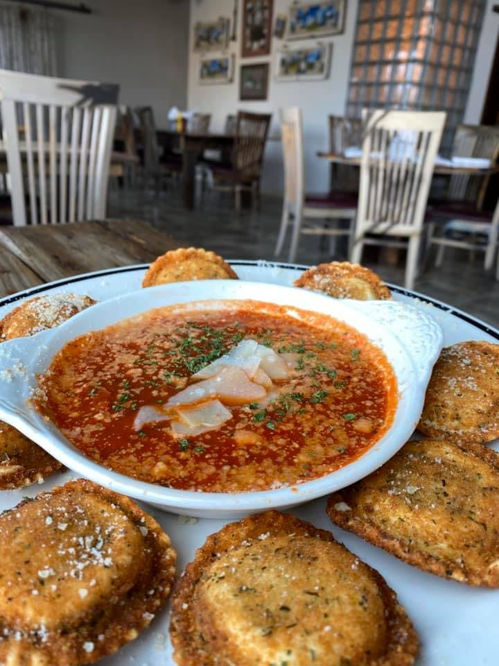 a plate of food on a table