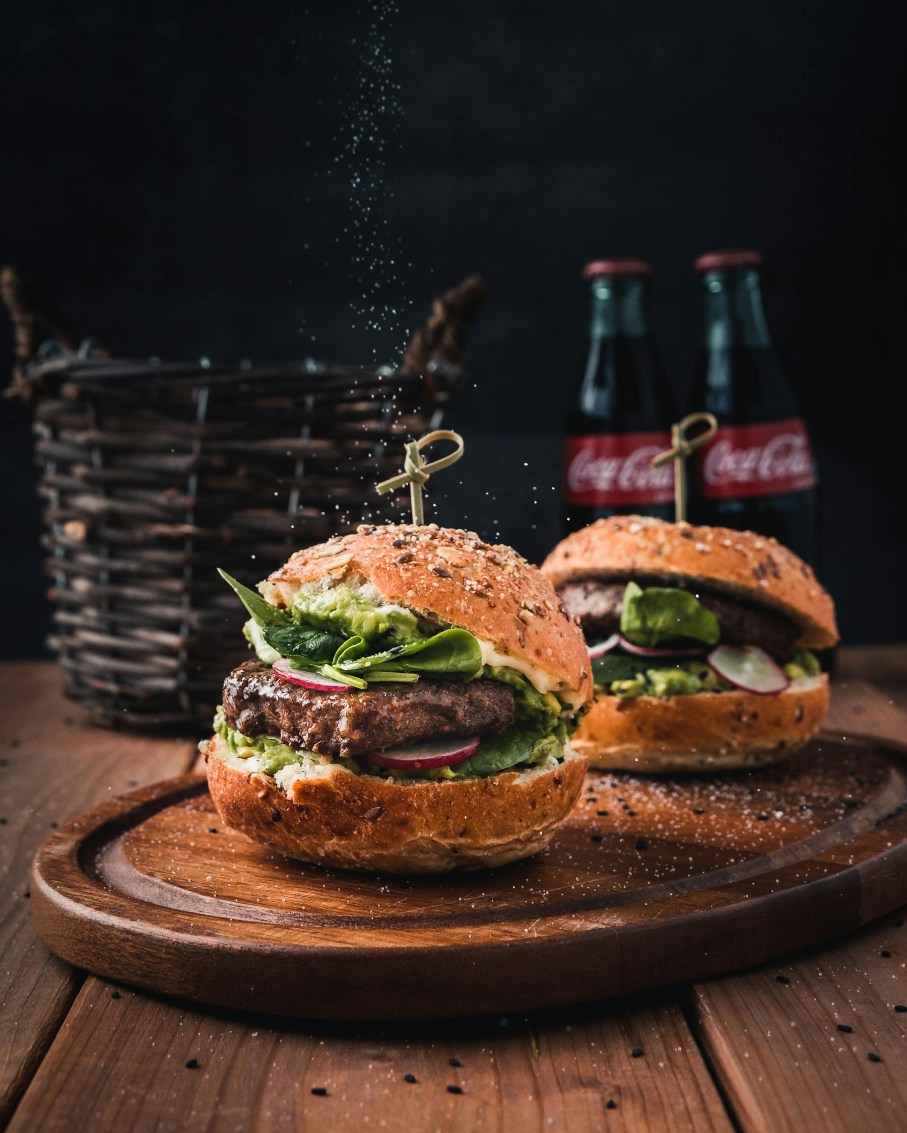 two burgers