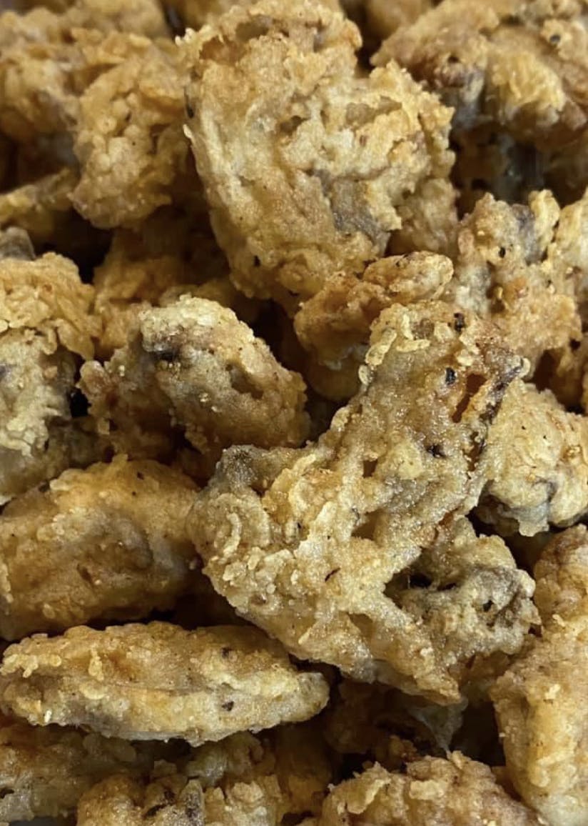 a close up of food