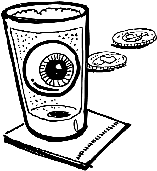 a close up of a glass
