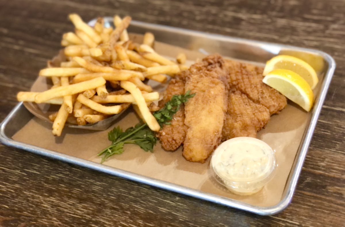 a tray of food on a plate