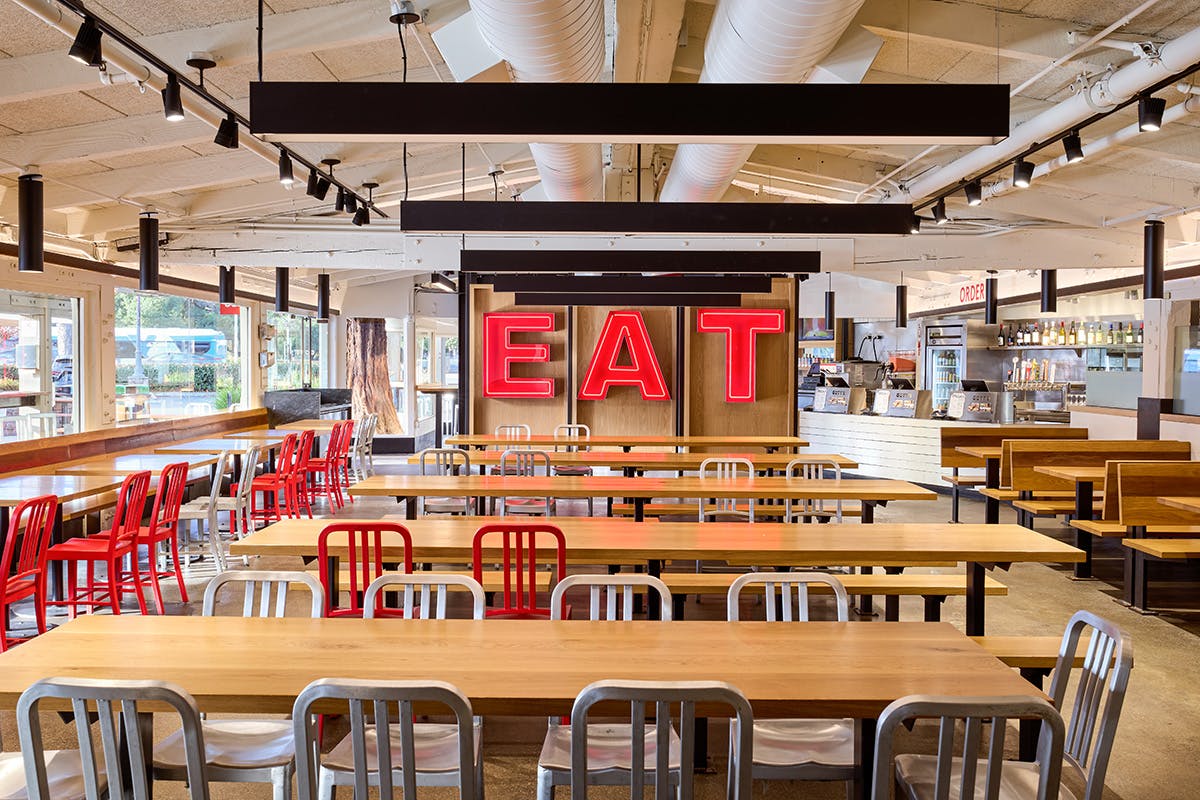 a group of people talking