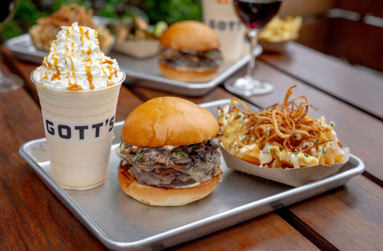 a tray of food on a table