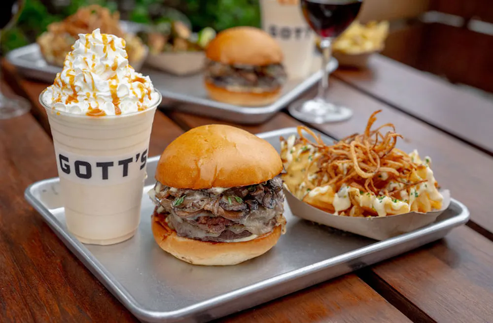 a tray of food on a table