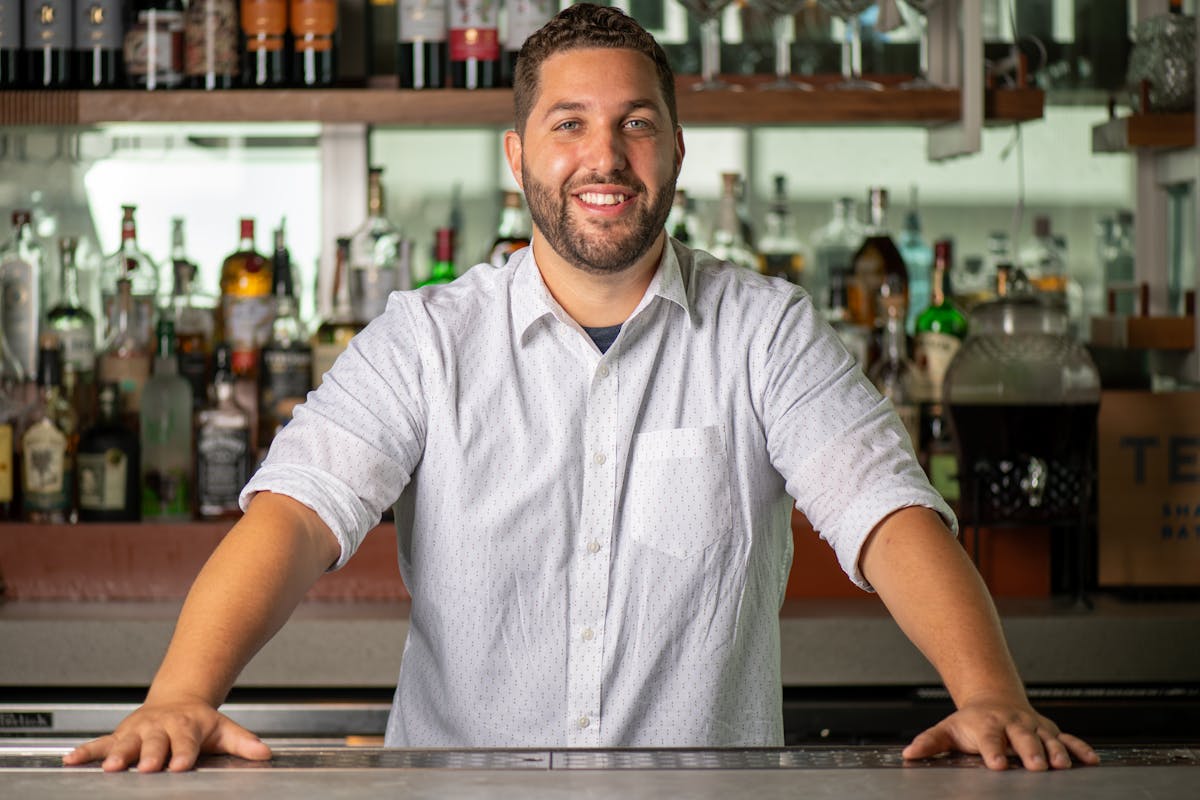 a man in a kitchen