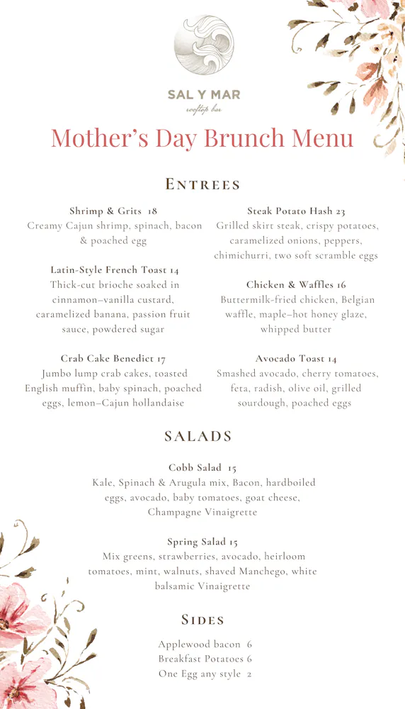 a menu of a restaurant