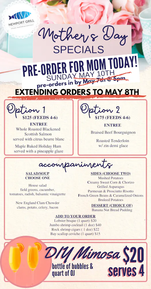 Menus Newport Grill Finedinning restaurant specializing in fresh seafood located in Wichita, KS