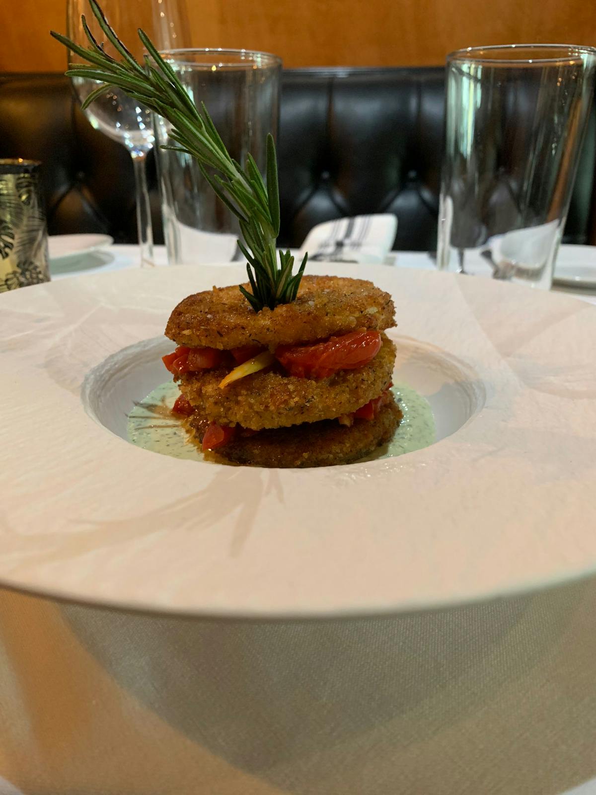 a table topped with plates of food on a plate