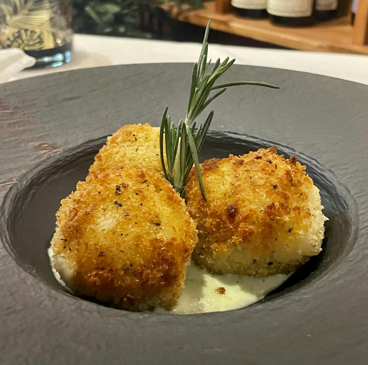 a plate of food on a table