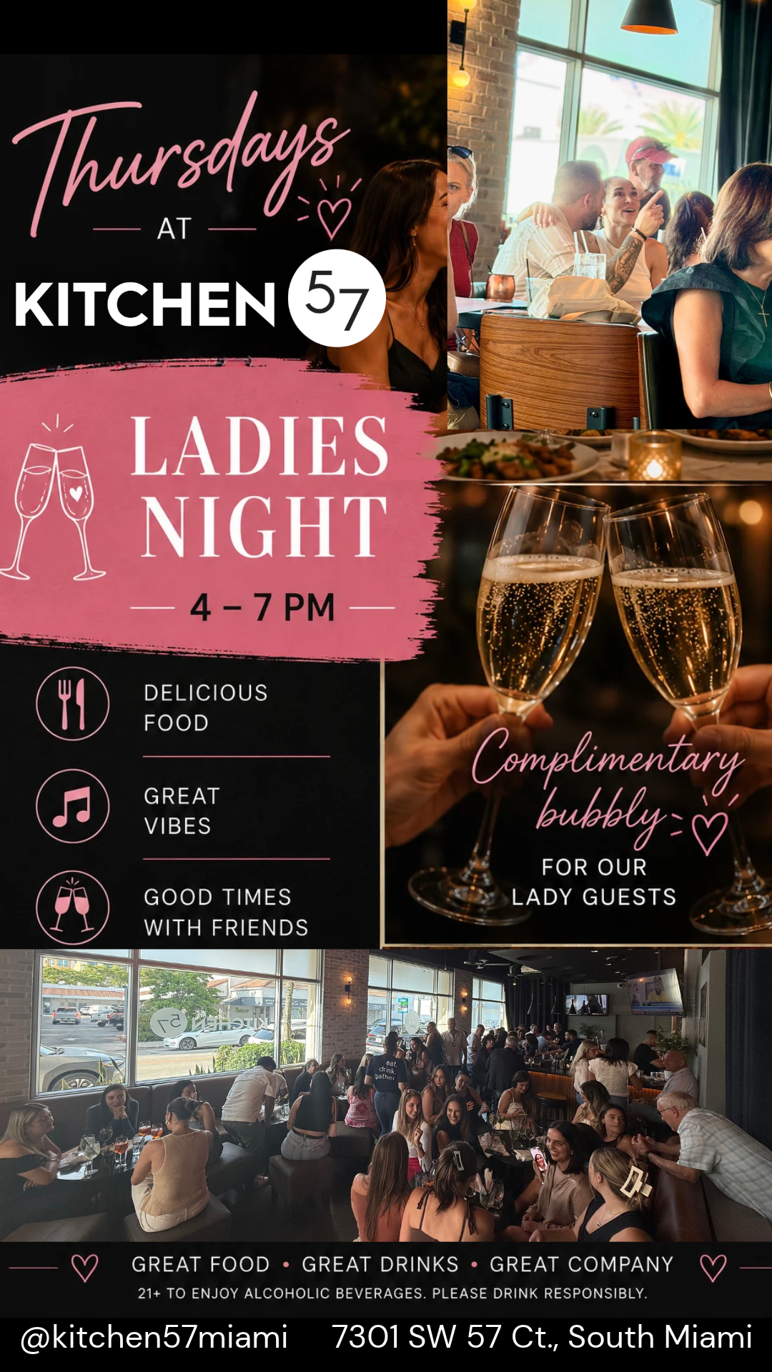 a collage of a woman's night