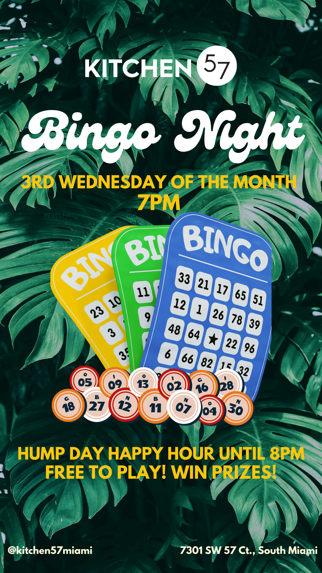 a poster for a bingo night