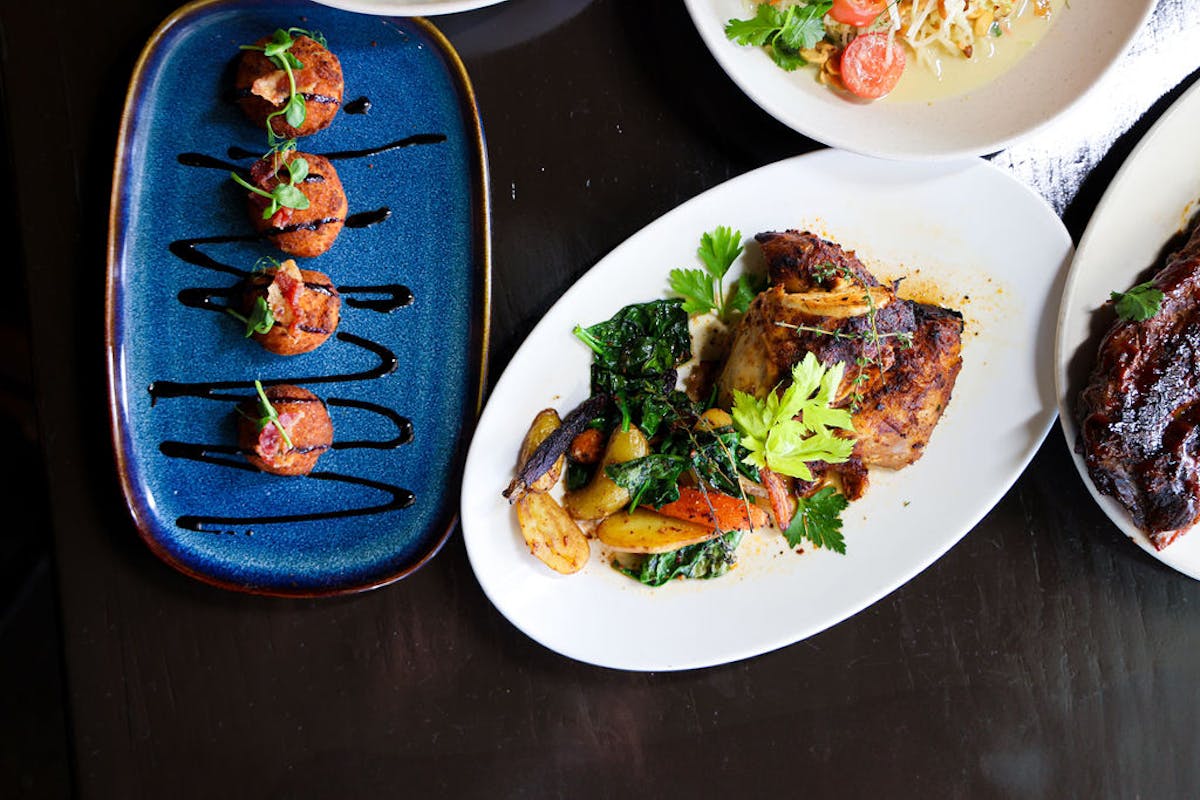 food on plates