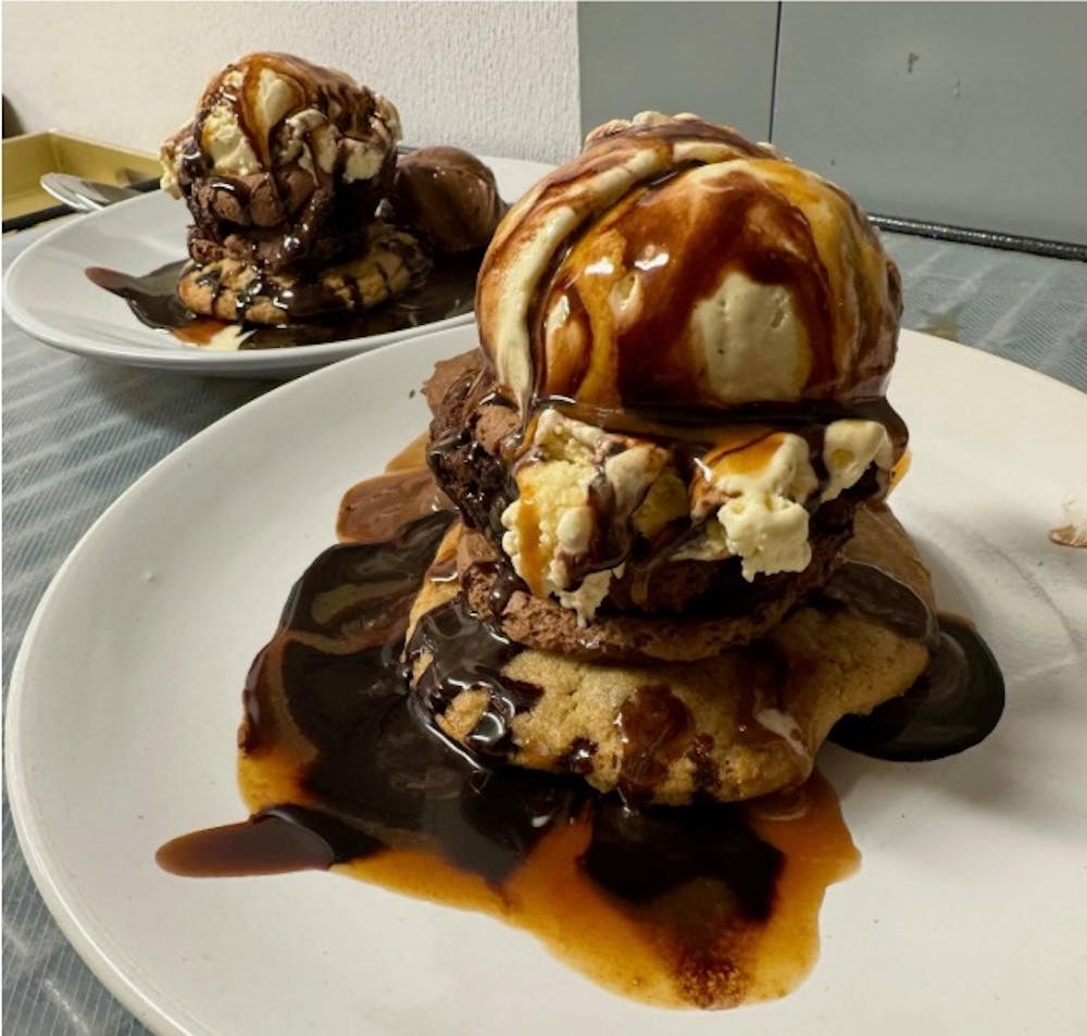 a plate of food on a table
