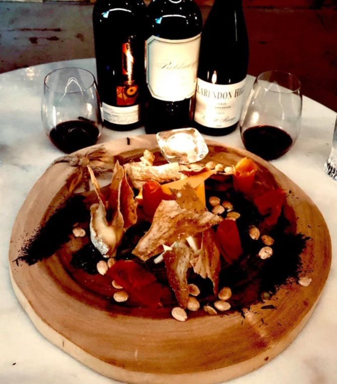 a plate of food on a table