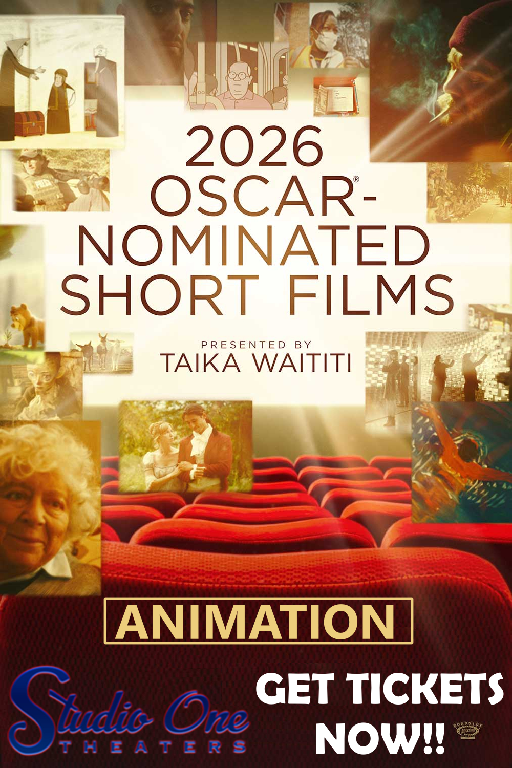 a movie poster with many pictures