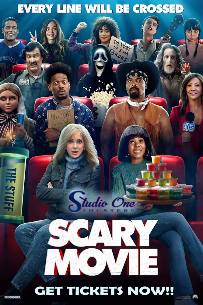 a group of people in a movie theater