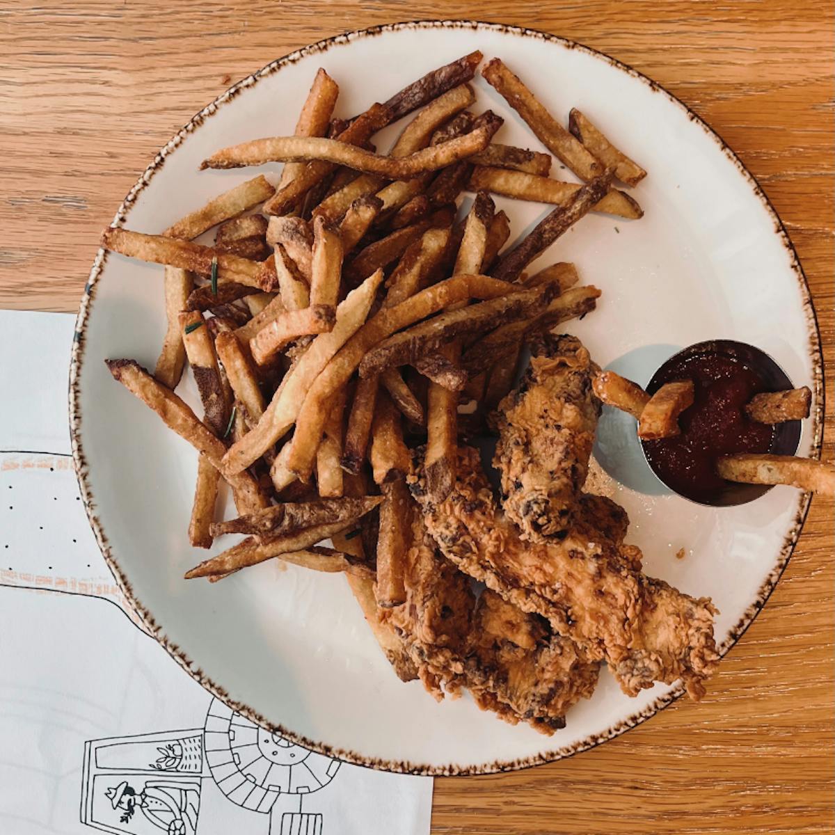 a plate of food on a table