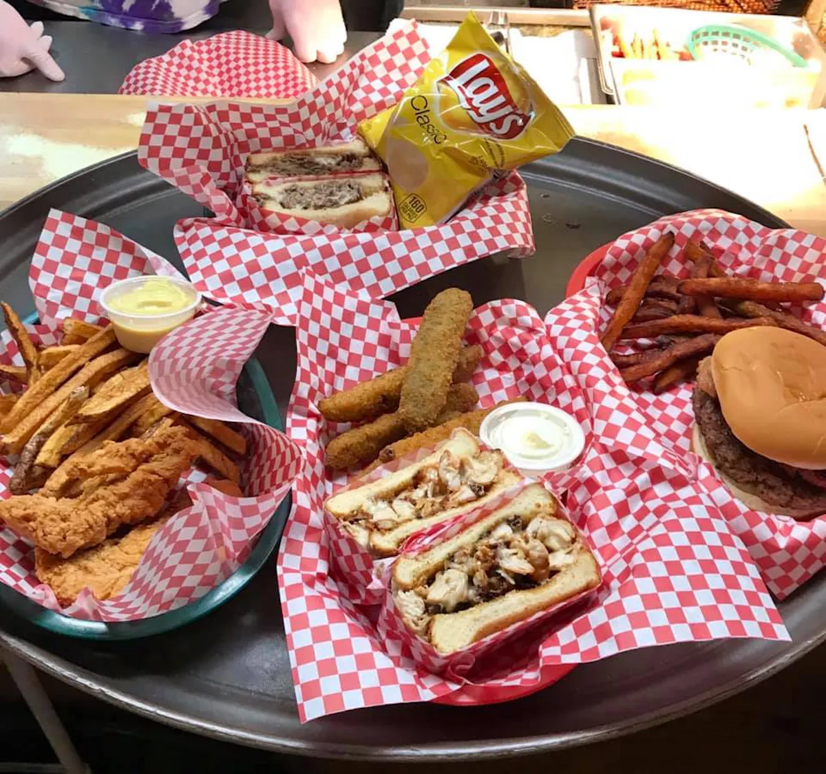 food on a table