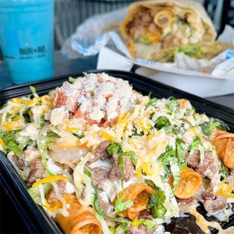 Four rolled tacos prepared for Washington taco delivery.