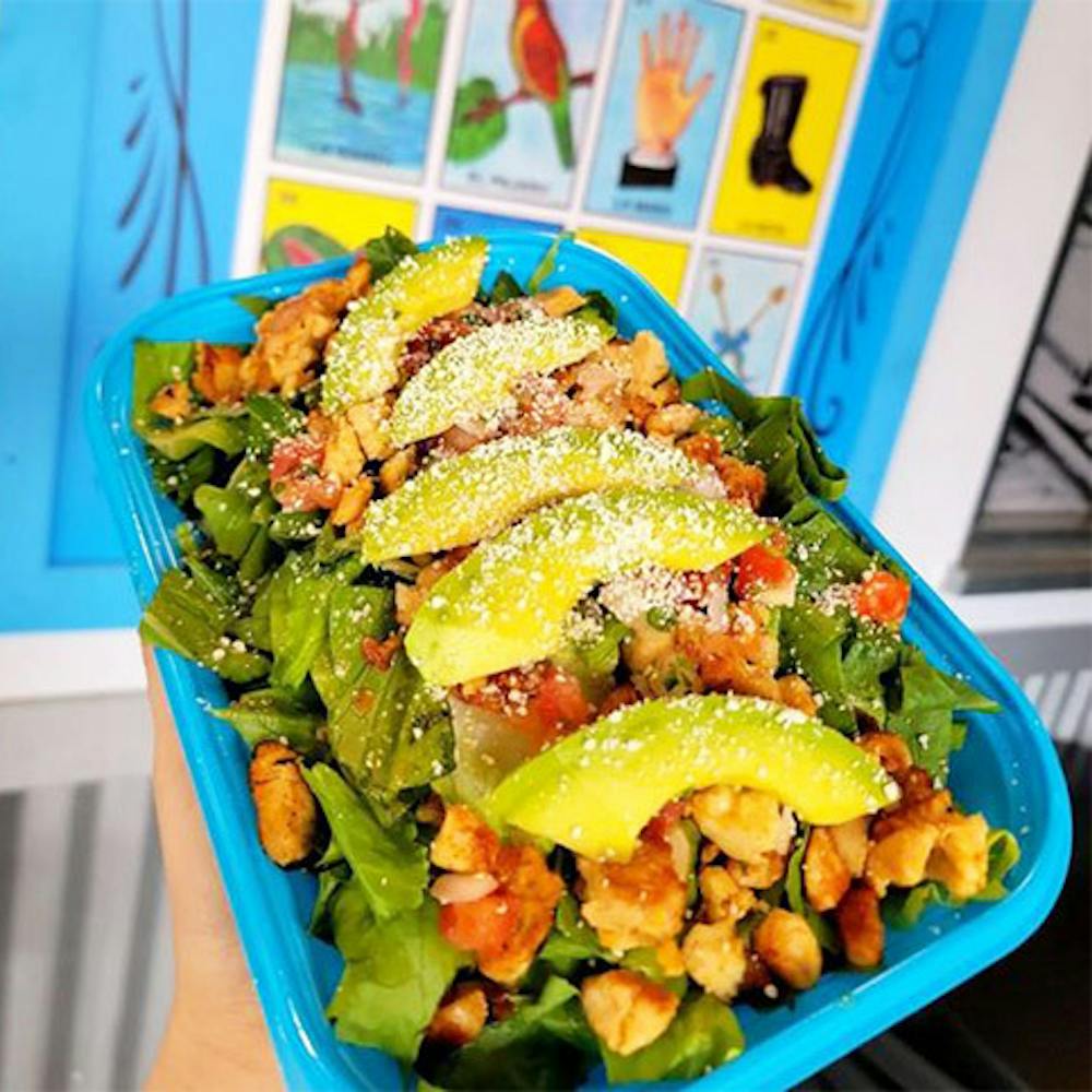 Mexican salad near Lincoln, Long Beach CA served by Blue Burro.
