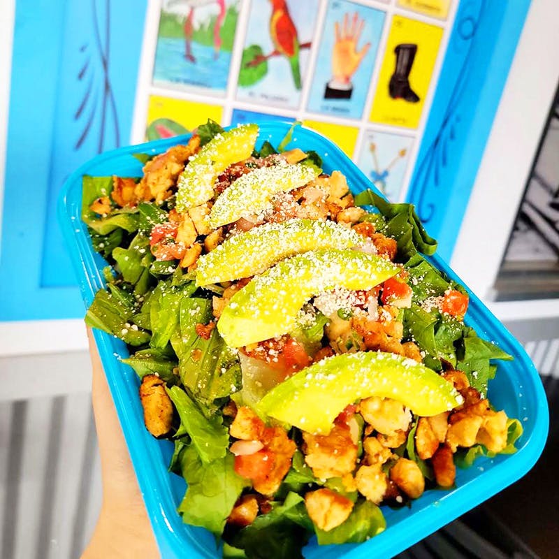 Delicious & affordable fast food at Blue Burro near California State University, Long Beach, California.