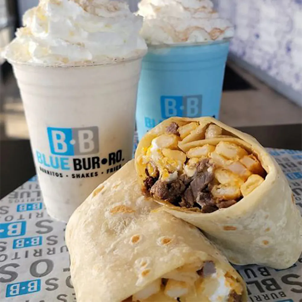 Bellflower Blvd & E 7th St, Long Beach milkshake delivery provided by Blue Burro.