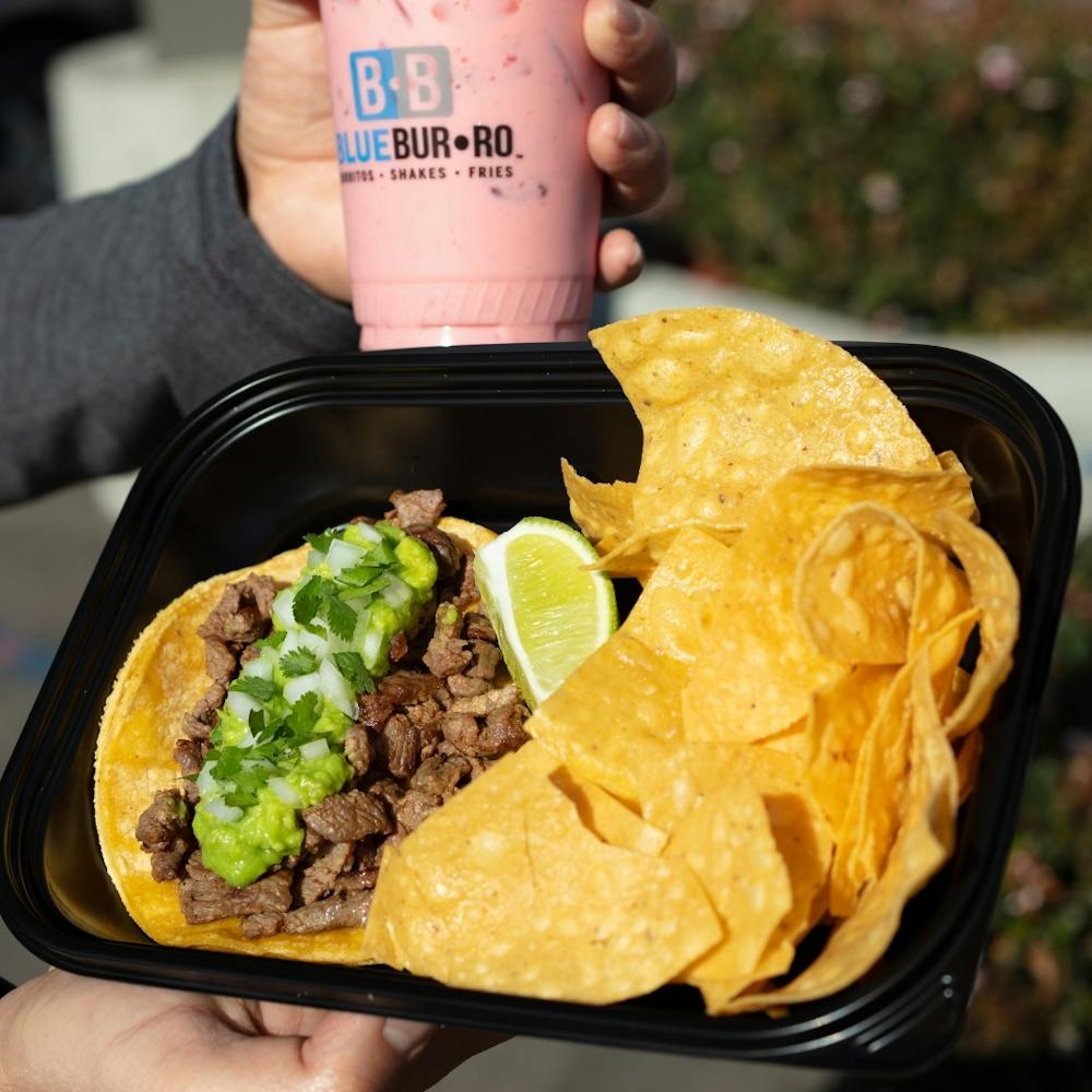 Blue Burro serving Mexican food and horchata near Long Beach, California.