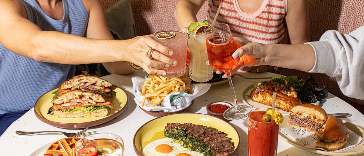 table of brunch food