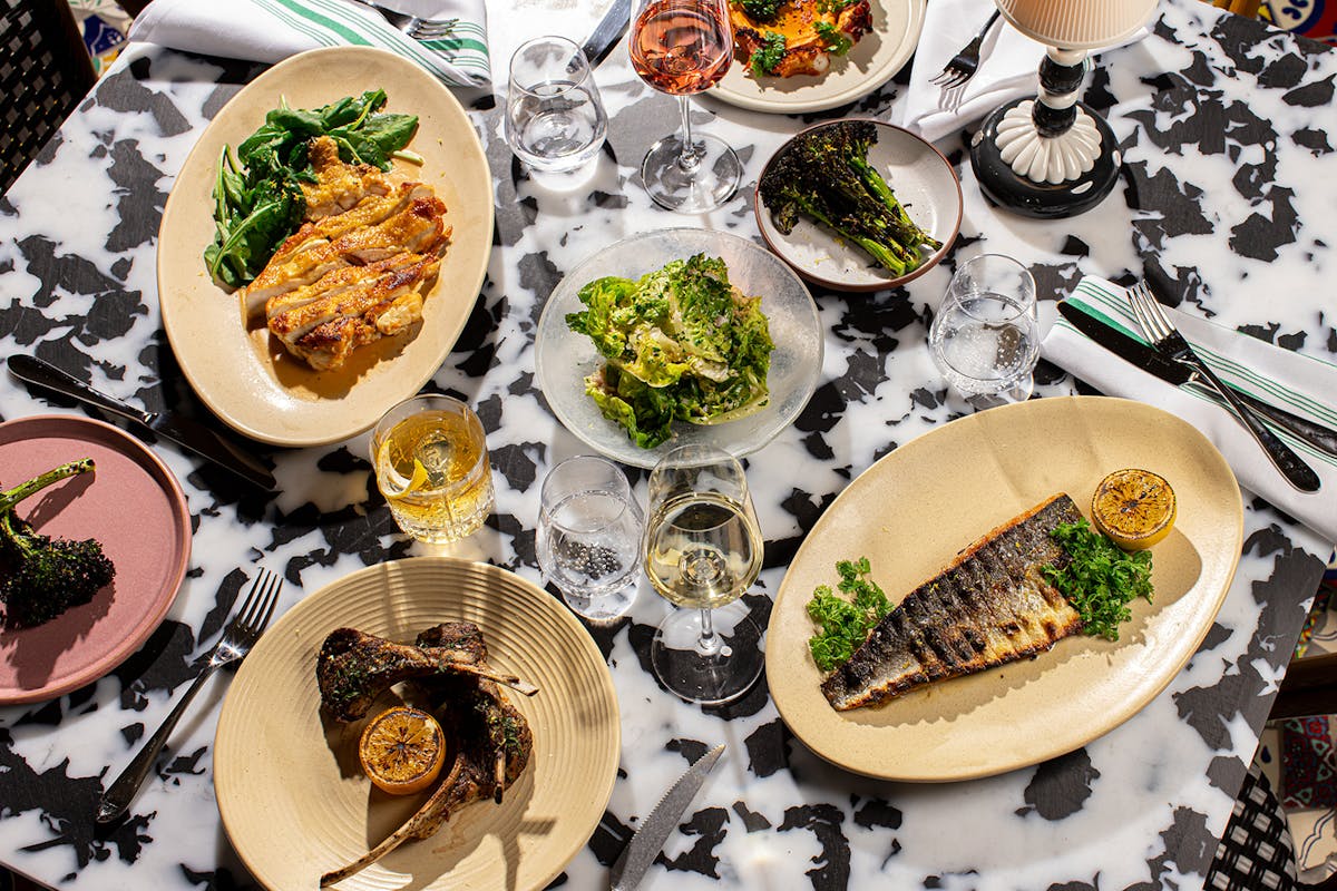 Table full of food