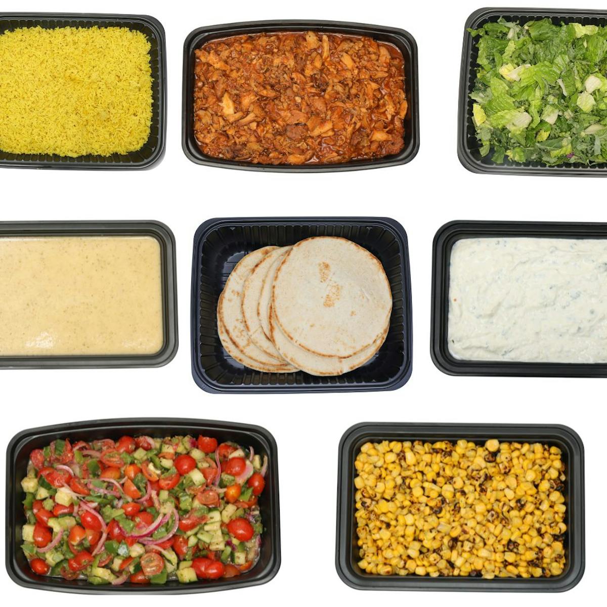 a tray filled with different types of food