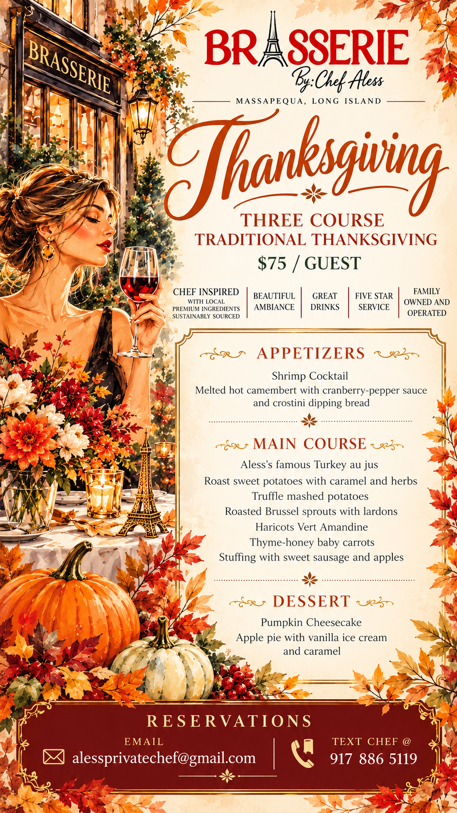 a menu of a thanksgiving dinner