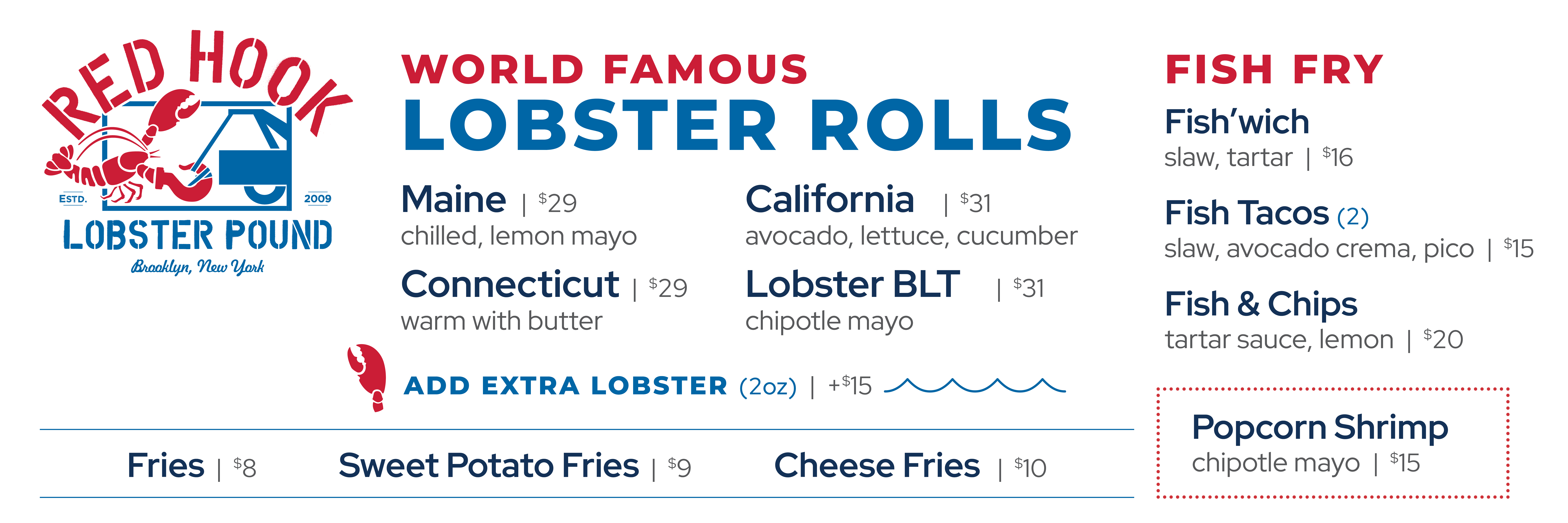 a menu of a restaurant