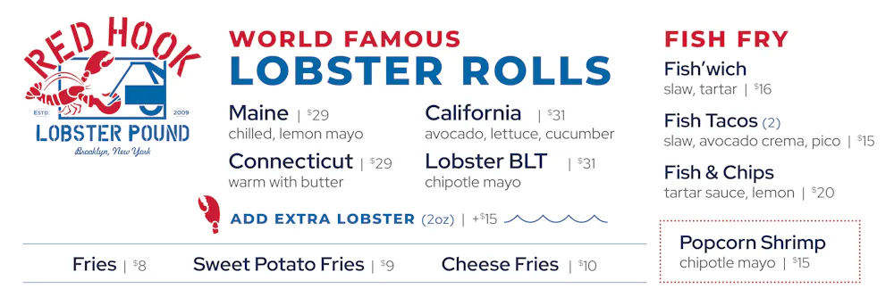 a menu of a restaurant