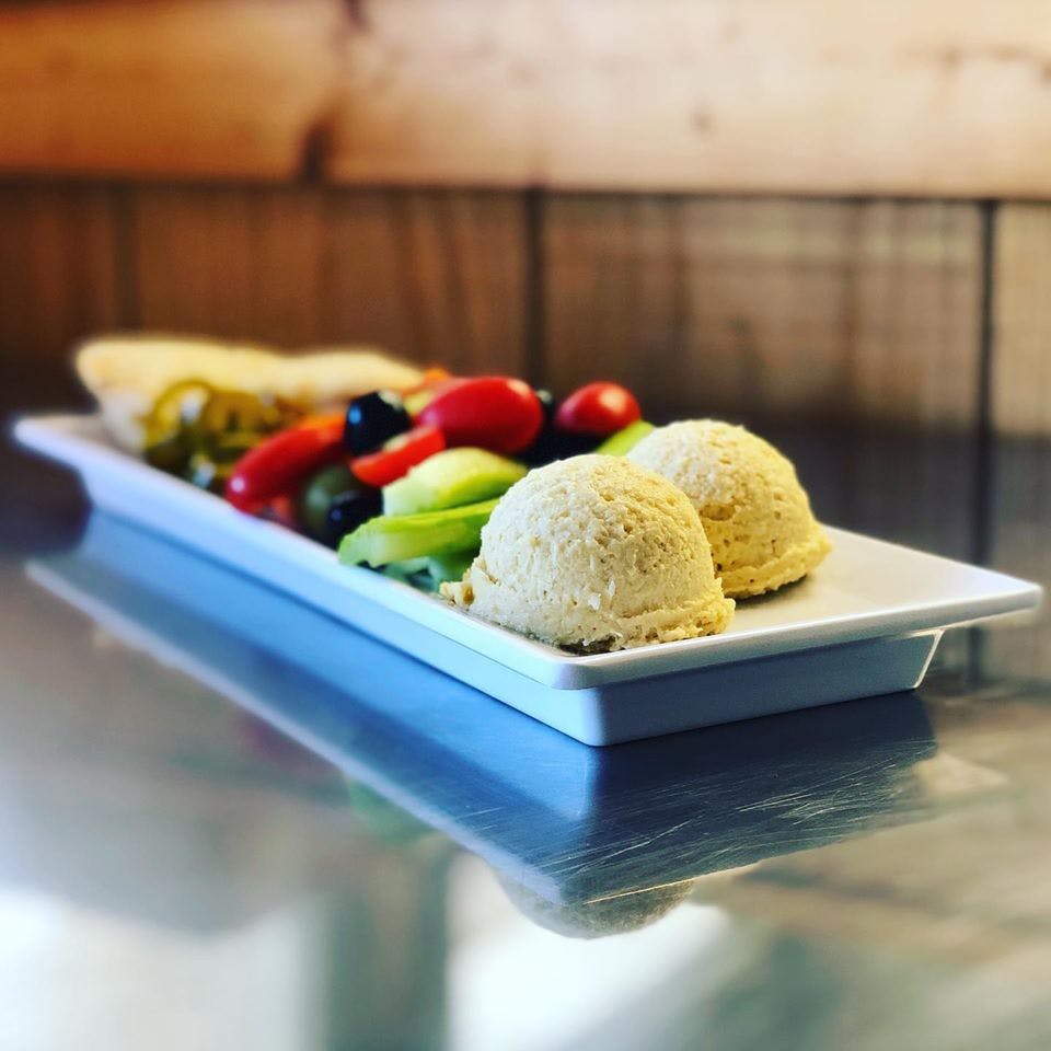 a close up of food on a table