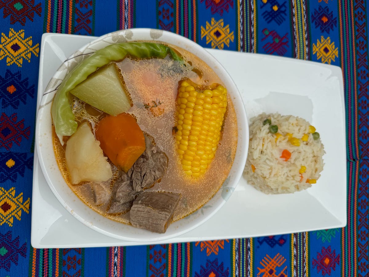 a tray of food on a plate