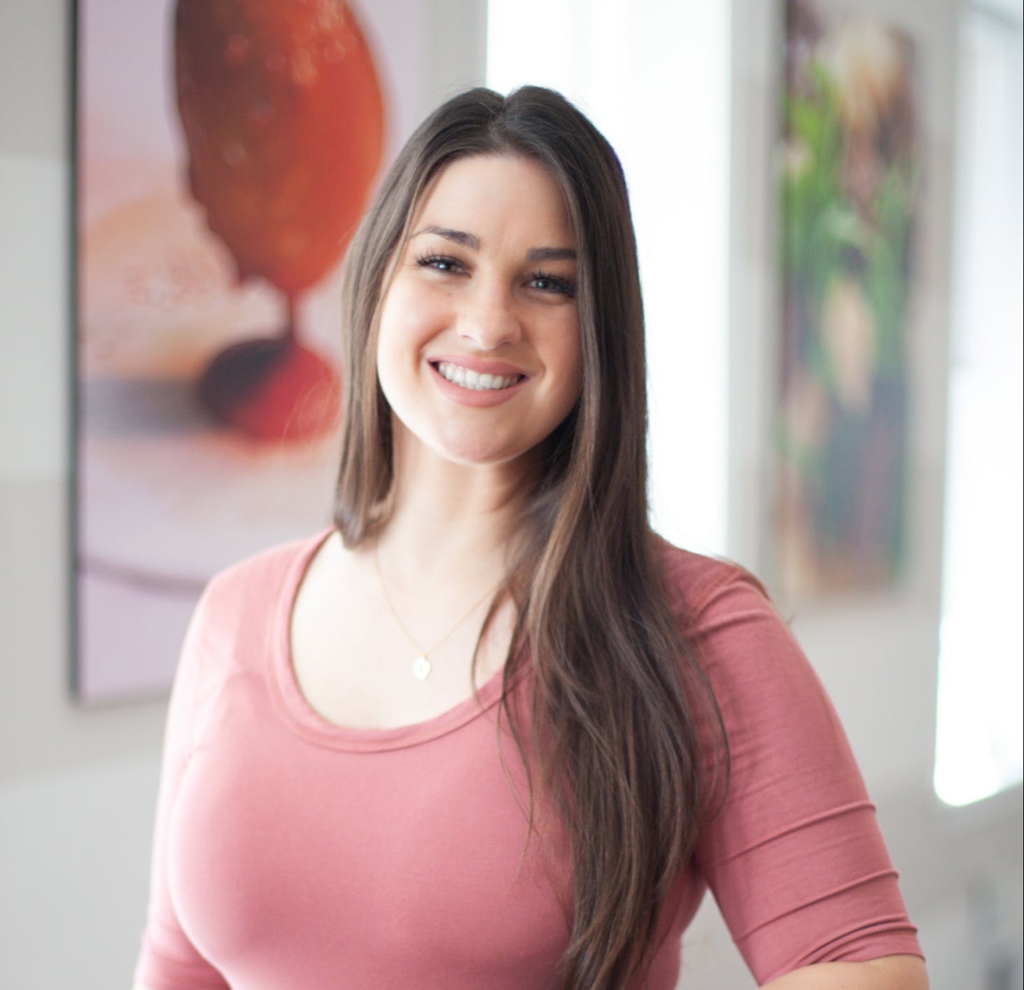 a woman smiling for the camera