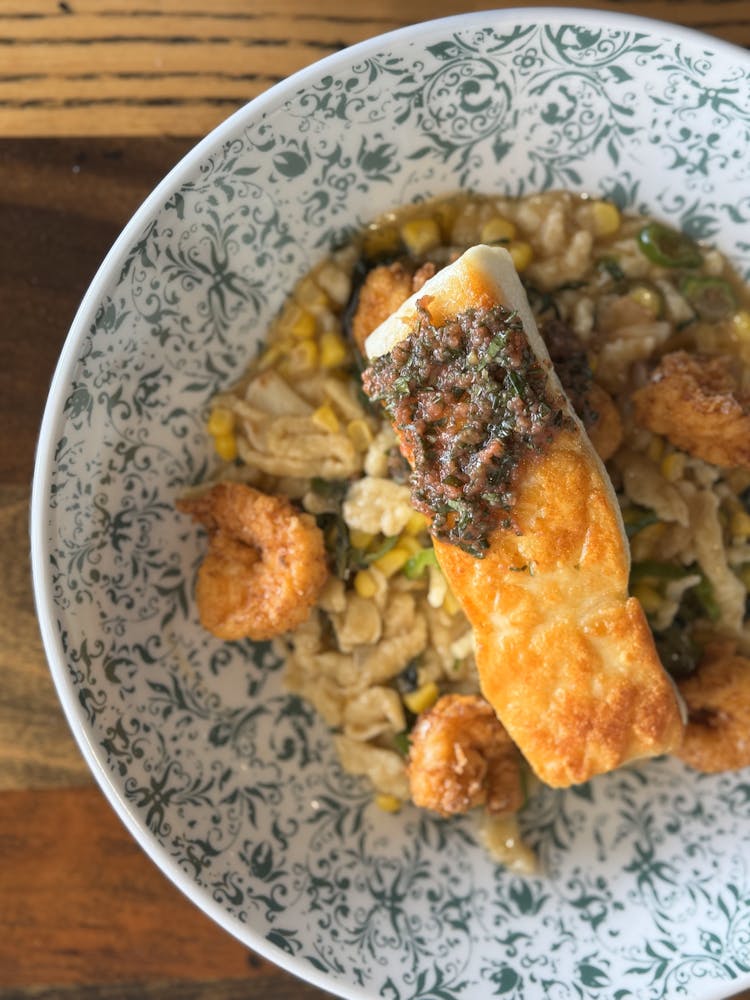a plate of food on a table
