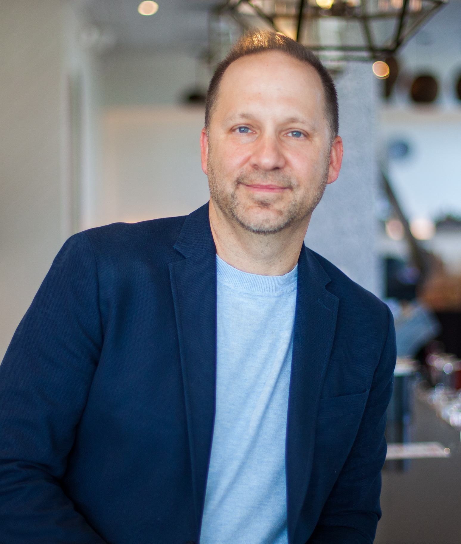 a man looking at the camera