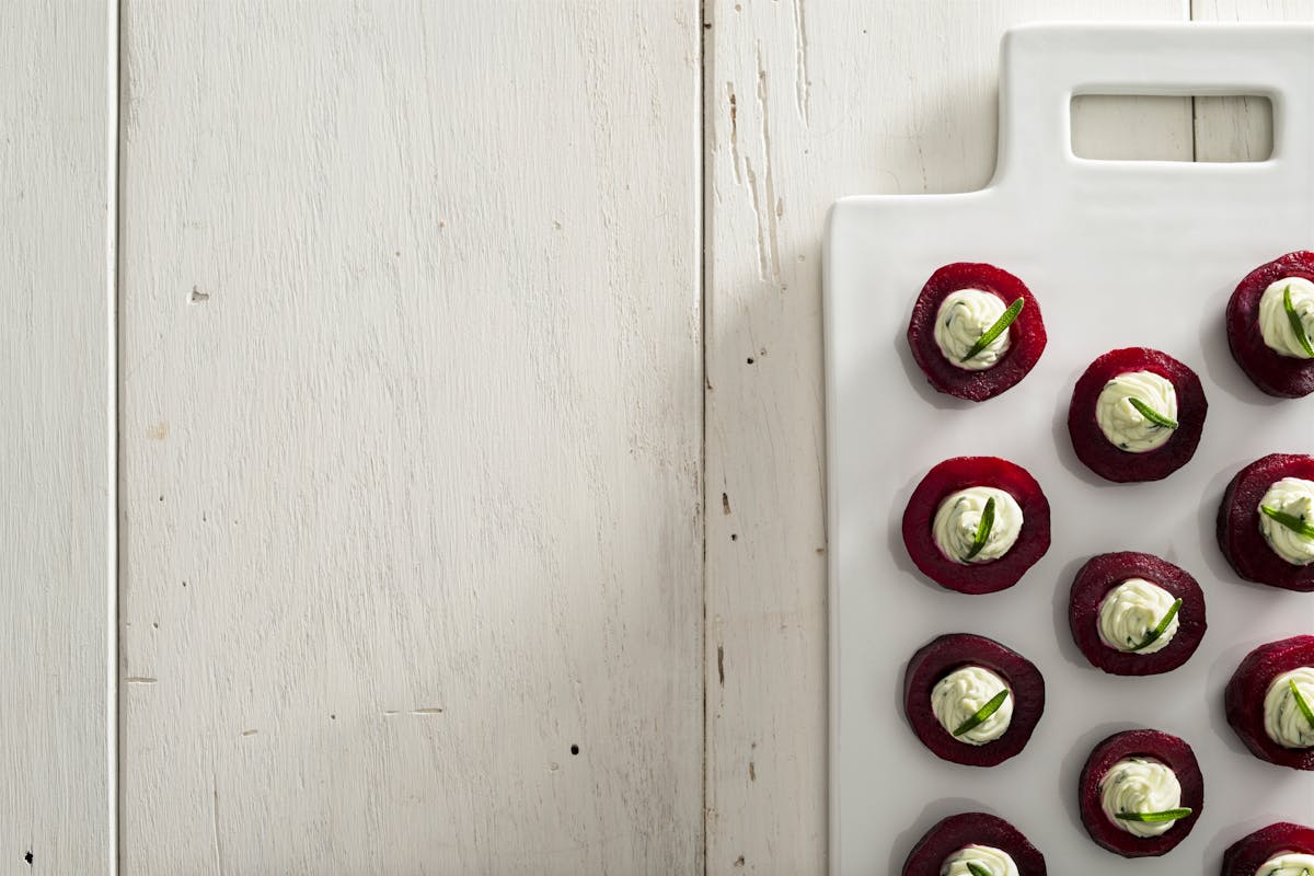 Birdeye View of Beets Hors D'Oeuvres