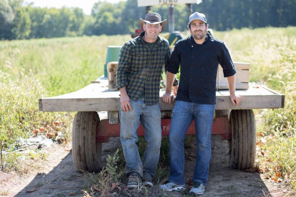 Jon Eisen with Farmer from Sycamore Farms