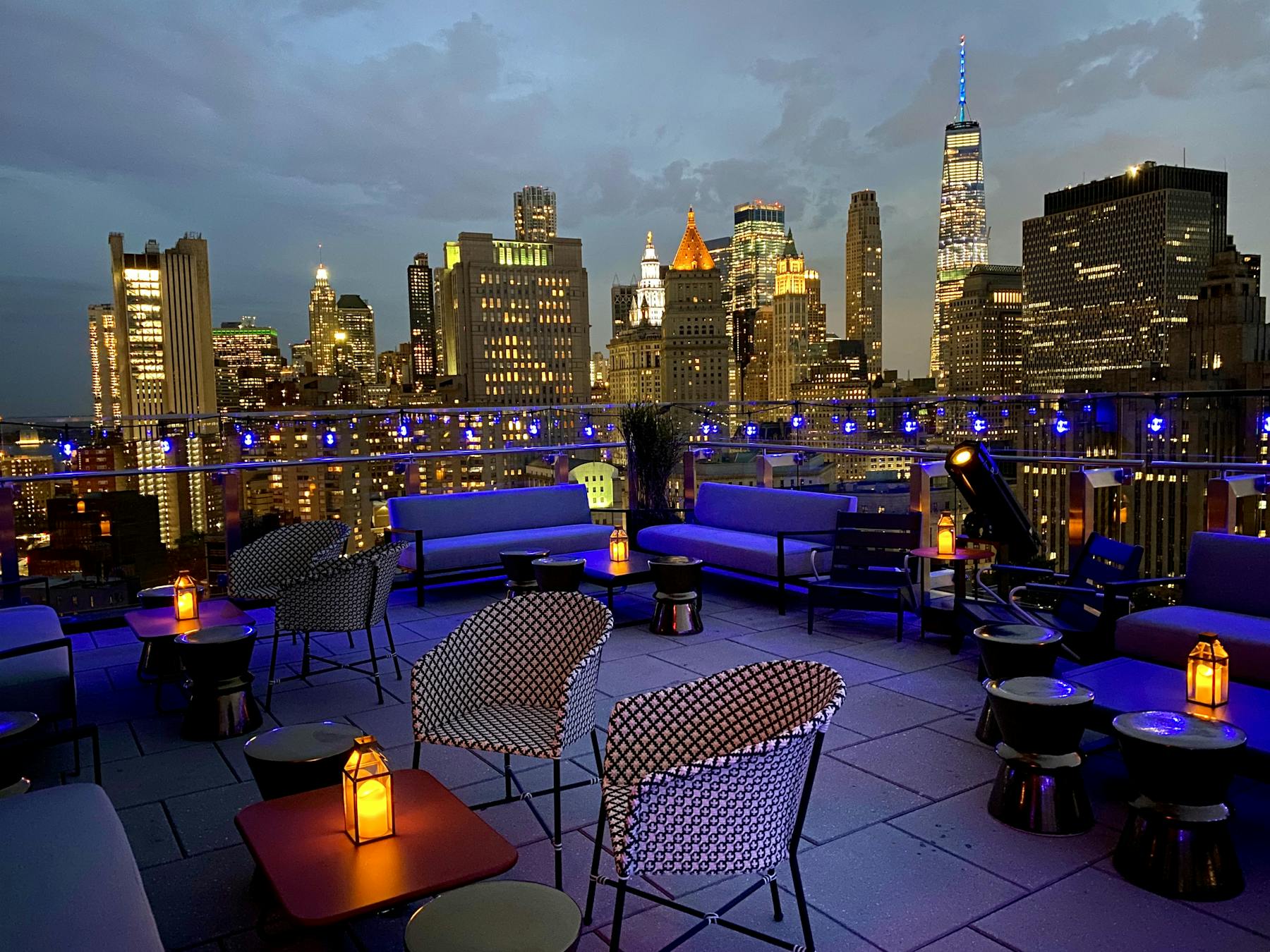 Downtown Terrace The Crown Nyc Rooftop Bar Lounge With Creative Cocktails In Bowery Ny